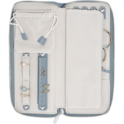 Stackers Пътна кутия за бижута с място за пръстени Stackers сивкавосиня (76177)