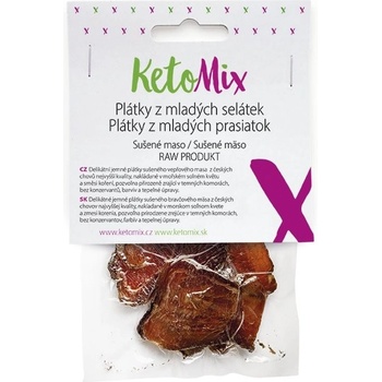 KetoMix Sušené mäso plátky z mladých prasiatok 25 g