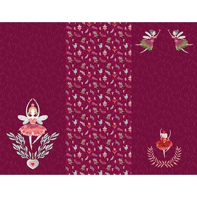 Takoy Panel na fusak z kočárkoviny 155x120 lesní víla bordó