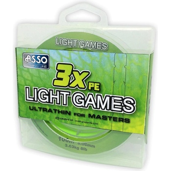 Asso Light Games Fluo Green 100m 0,02mm