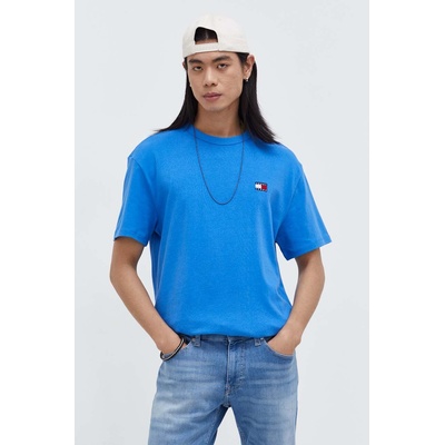 Tommy Jeans Памучна тениска Tommy Jeans в синьо с апликация DM0DM17995 (DM0DM17995)