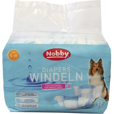 Nobby papírové pleny pro feny S-M 28-40 cm 12 ks