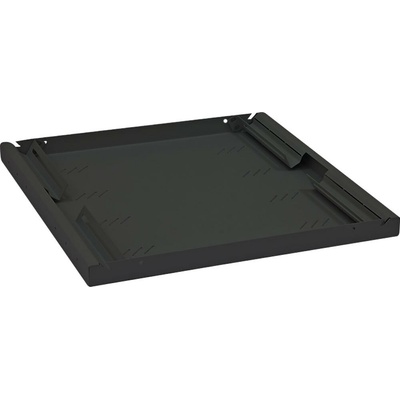 TRITON Police s perforací 19", 1U/650mm, nosnost 80kg, černá, RAB-UP-650-A4