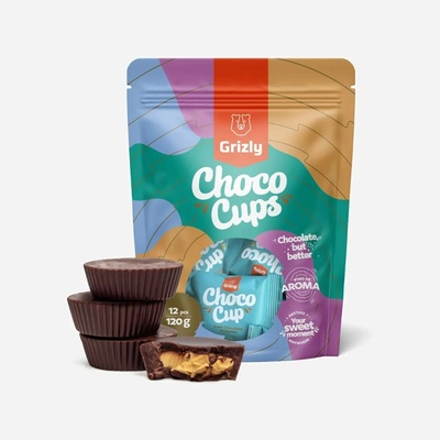 Grizly Choco Cups hořká & pistácie 120 g
