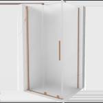 Mexen Velar плъзгаща се душ кабина 100 x 70 см, матирано стъкло, матирана мед - 871-100-070-31-65 (871-100-070-31-65)