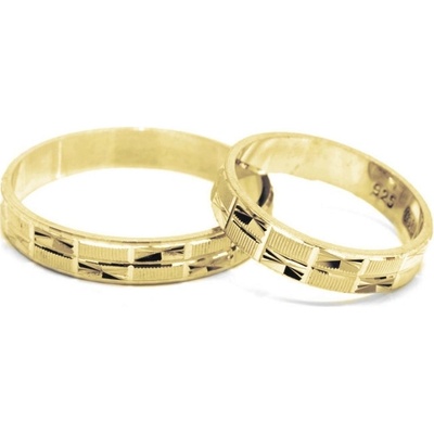 Stříbrné snubní prstenyzlacené Alessio 61