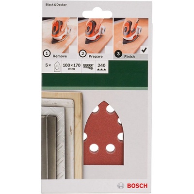 BOSCH Sada 5dílná brusných papírů pro multibrusky G = 240 – Zbozi.Blesk.cz