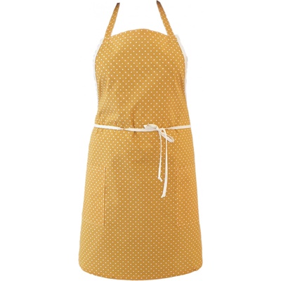 Polášek Kuchyňská zástěra puntík žlutý
