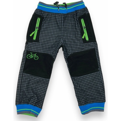 Chlapčenské šedé outdoorové nohavice s gumou v páse a manžetou sivá