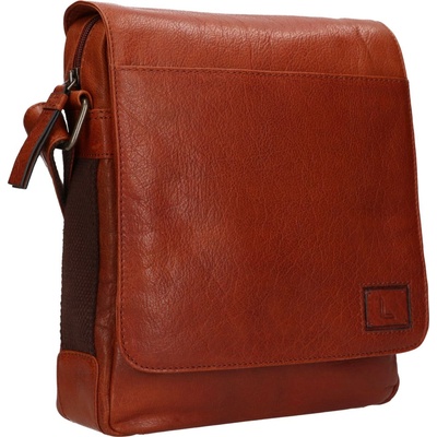 Lagen pánská kožená crossbody taška 290603 COGNAC