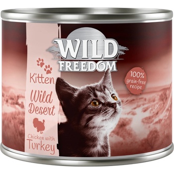 Wild Freedom Kitten Mix Pack x hovězí 2 x krůtí 2 x králičí 6 x 0,2 kg