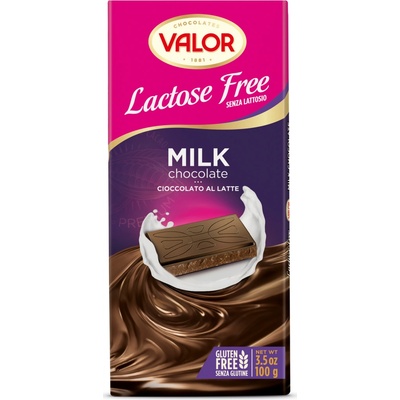 Valor Mliečna čokoláda 35%, so zníženým obsahom laktózy 100 g