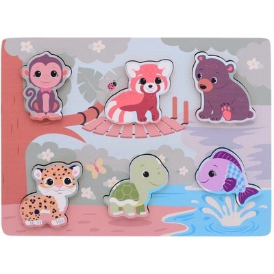Jouéco The Wildies Family puzzle Feel & Touch