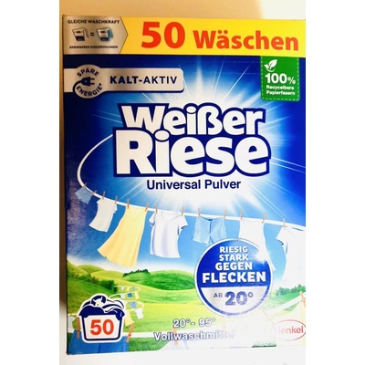 Weisser Riese univerzálny prášok na pranie bielizne 2,75 kg 50 PD