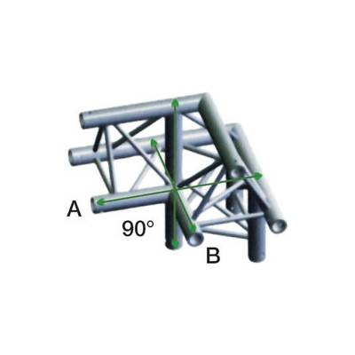 Showtec FT30-010 90 Degrees Corner + Down Right Apex Up Incl. Connectors