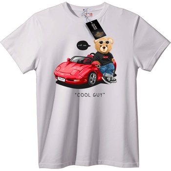 NOONEBRAND Тениска Готин Мечок в Червена Кола - 7XL, White