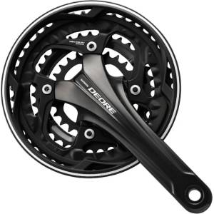 SHIMANO Компонент за велосипед Shimano, , FC-T611-L, DEORE, 170MM 2-PCS FC, 44X32X24T W/CG, CHAIN CASE COMPATIBLE, W/BB, BLACK Курбели, 7648 (CR1065)