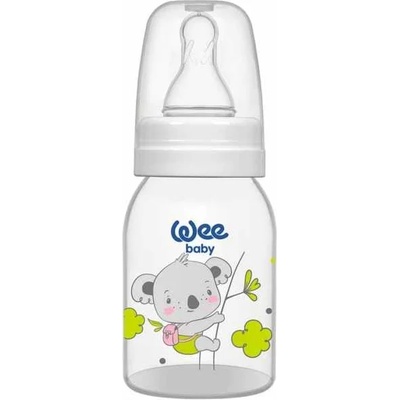 Wee Baby Бебешко шише Wee Baby Classic - 125 ml, бяло с коала (851)