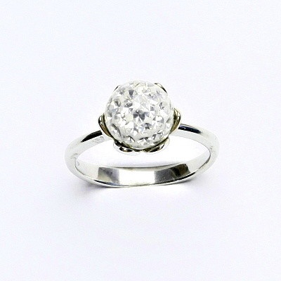 Čištín stříbrný kulička s krystaly Crystal T 1351