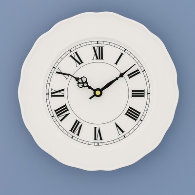 Hodiny plné 24cm BIELE Český porcelán z Dubí