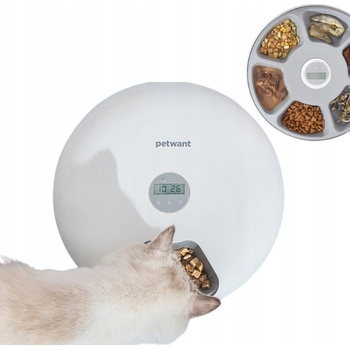 PetWant F6 so 6 priehradkami Inteligentný dávkovač krmiva