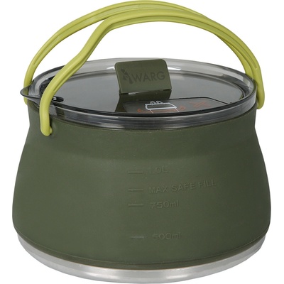 Warg Fold Kettle 1l tmavozelená