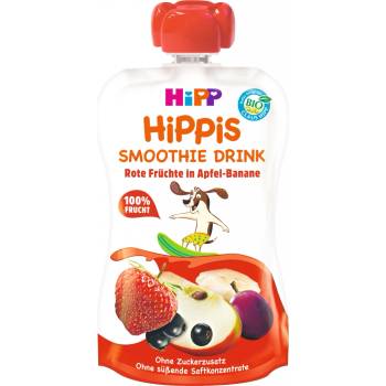 HiPP BIO Smoothie Jablko Banán Červené ovoce 120 ml