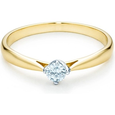 Savicki Zásnubný prsteň dvojfarebné zlato diamant L 1421