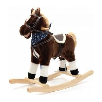 Baby Mix 46433 ROCKING HORSE WITH MELODY BROWN WITH SCARF