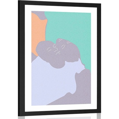 Plakát s paspartou blízkost dvou lidí - 40x60 no frame