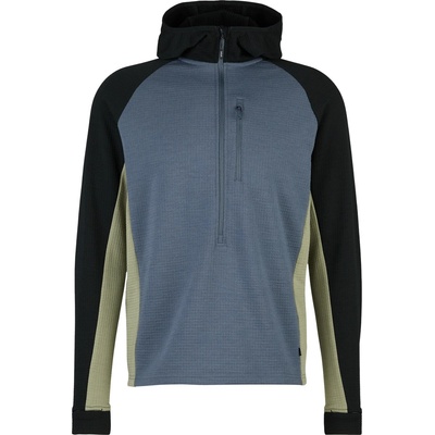 Stoic Мъжки вълнен пуловер Stoic MerinoWaffleFleece320 NorrdalSt. 3/4 Zip Hoody Merino hoodie - Black / Multi - размер XL (005-6576-0214)