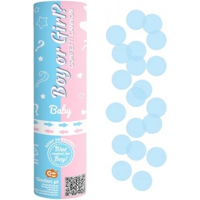 Godan Vystrelovacie konfety modré krúžky 15 cm
