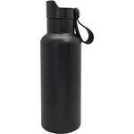 Vin Bouquet Nerthus Двустенна спортна бутилка с дръжка Click Cap, цвят ЧЕРЕН - 500 мл (VB-FIH-1266)