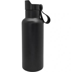Vin Bouquet Nerthus Двустенна спортна бутилка с дръжка Click Cap, цвят ЧЕРЕН - 500 мл (VB-FIH-1266)