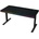 LORGAR Dual-motor sit/stand adjustable-height gaming desk with wireless charger, RGB lighting, control panel, and USB ports, solid wooden tabletop, black (LRG-DP80W)
