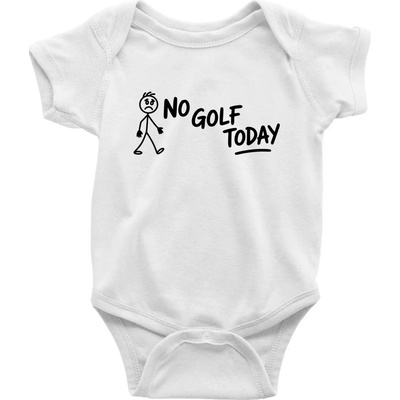 No Golf Today Body dojčenské s krátkym rukávom biele