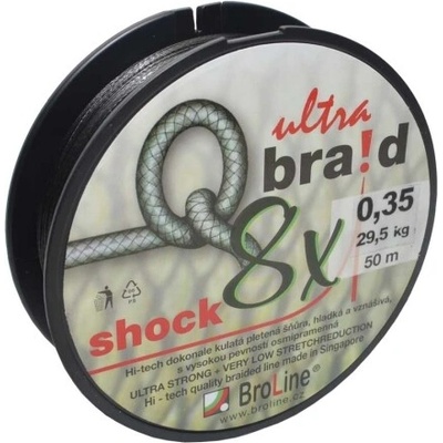 Broline šnúra Q braid 8x SHOCK 50m 0,35mm