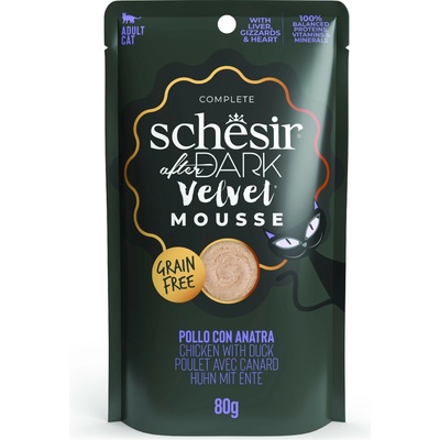 Schesir Cat After Dark Velvet Mousse kuře a kachna 80 g