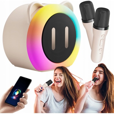 SADA PRO KARAOKE PRO DĚTI 2 MIKROFONY BEZDRÁTOVÝ REPRODUKTOR 2 X MIKROFON