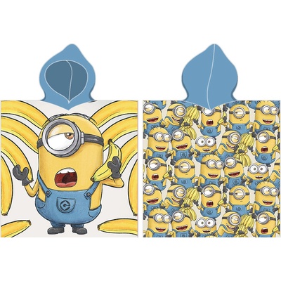 Carbotex Detské pončo 55x110 cm Mimoni Banana