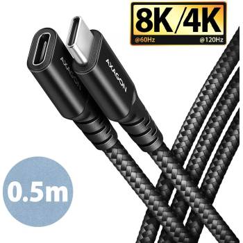 AXAGON BUCM32-CF05AB 0, 5 м USB C черен удължител (BUCM32-CF05AB)