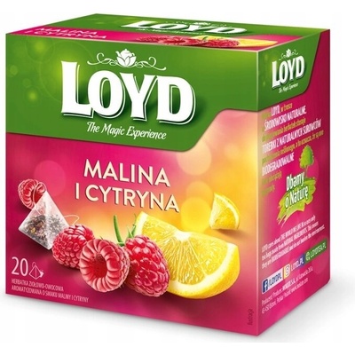Loyd ovocný čaj malina a citrón 20 ks