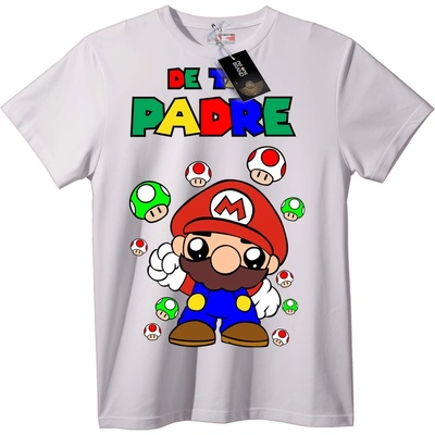 NOONEBRAND Тениска Mario De 1 Padre - S, White