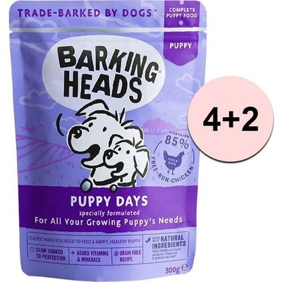 Barking Heads Puppy Days Grain Free 6 x 300 g
