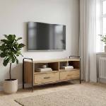 vidaXL ТВ шкаф 67, 5 x 33 x 50 см Дъб артизан Инженерна дървесина (8013697)