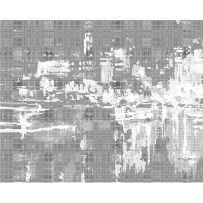 ZUTY Bodkovanie - OSVETLENÉ NOČNÉ MESTO Rámovanie: bez rámu a bez vypnutia plátna, Rozmer: 40x50 cm