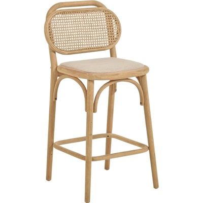 Kave Home Doriane dubová s ratanovým opěradlem 65 cm