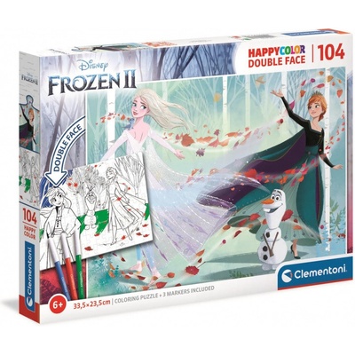 Clementoni Double face colouring Frozen 2 Oboustranné Ledové království 2 104 dielov
