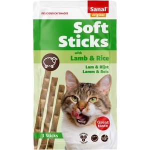 Sanal Softsticks SANAL Cat Lamb & Rice - меки пръчици с агне и ориз, 3 бр, Холандия SC3850