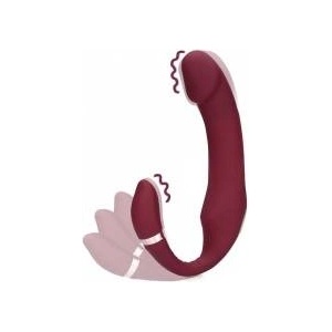 Boss of Toys Loveline Bendable Vibrating Dual-End Intimate Device Merlot Grape